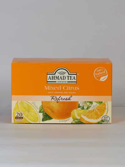 A refreshing citrus flavored black tea box