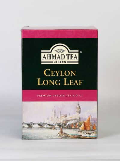 A box of Ahmad Ceylon long leaf tea