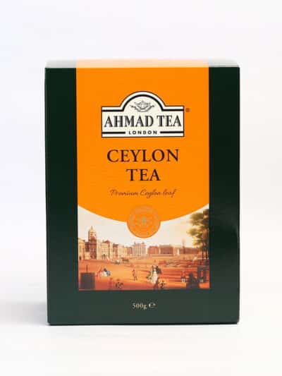 A box of premium Ceylon leaf tea
