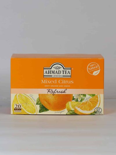 A refreshing citrus flavored black tea box