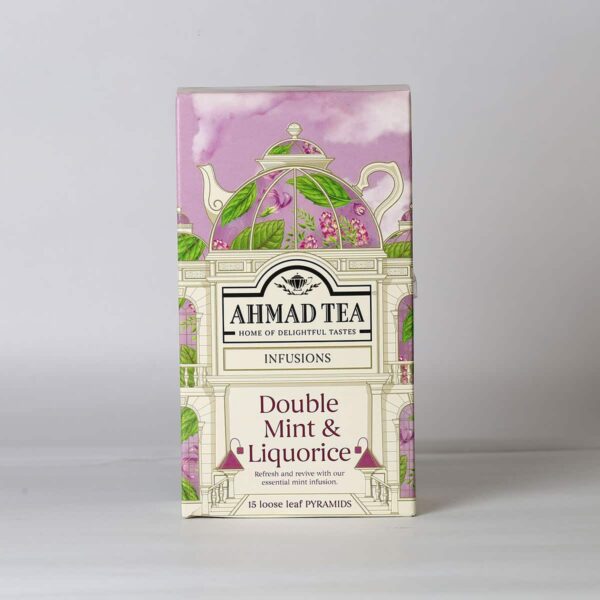 A box of refreshing mint and liquorice tea
