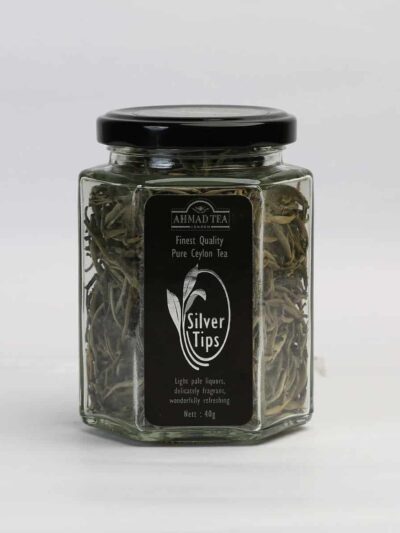 A jar of Ceylon silver tips tea